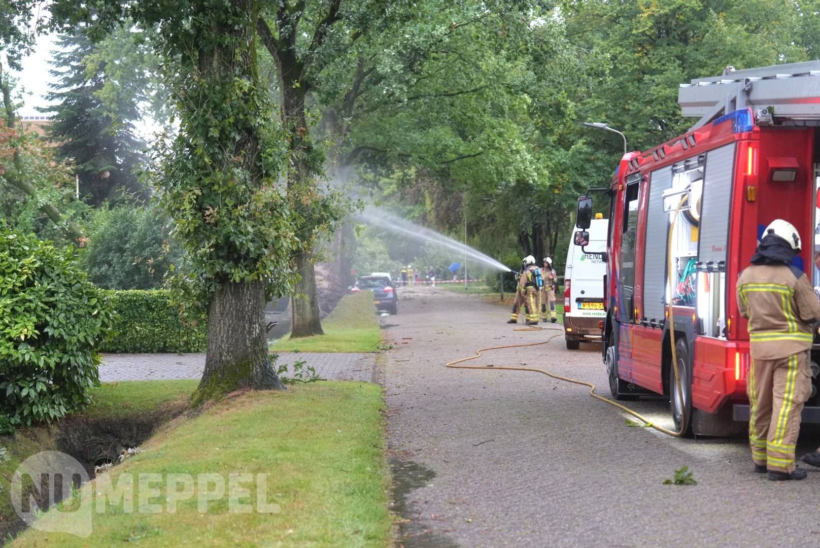 Groot gaslek aan Oosterboerweg in Meppel
