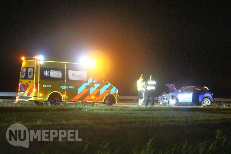 Ongeval tussen auto en tankwagen op A28 bij de Wijk zorgt voor verkeershinder