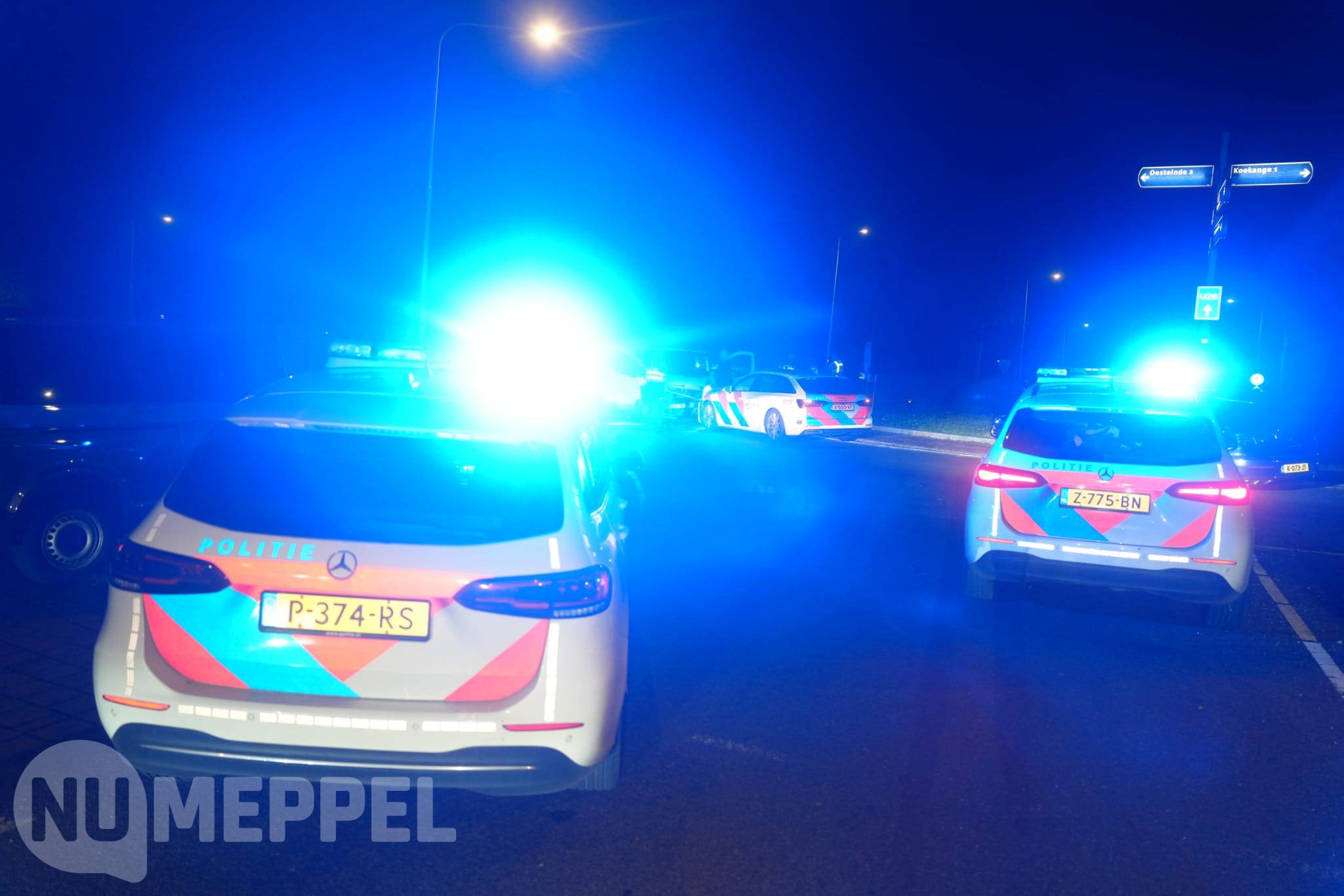 Achtervolging van Steenwijk naar Hoogeveen, auto klemgereden bij Weerwille