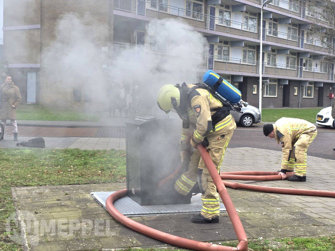 Brand in ondergrondse container in Meppel