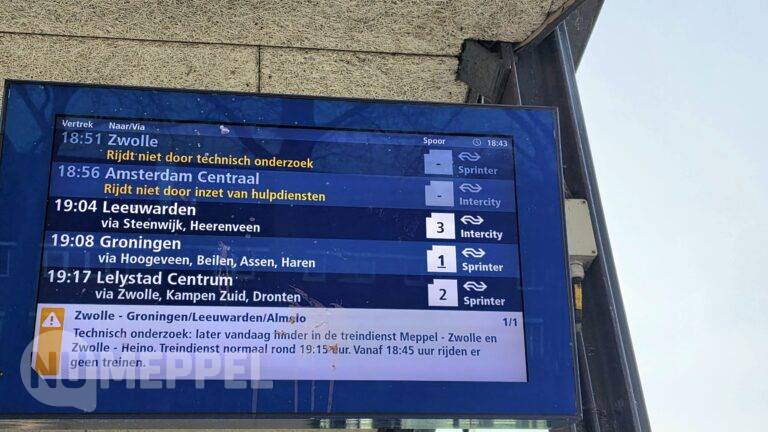 Treinverkeer tijdelijk verstoord tussen Zwolle en Meppel