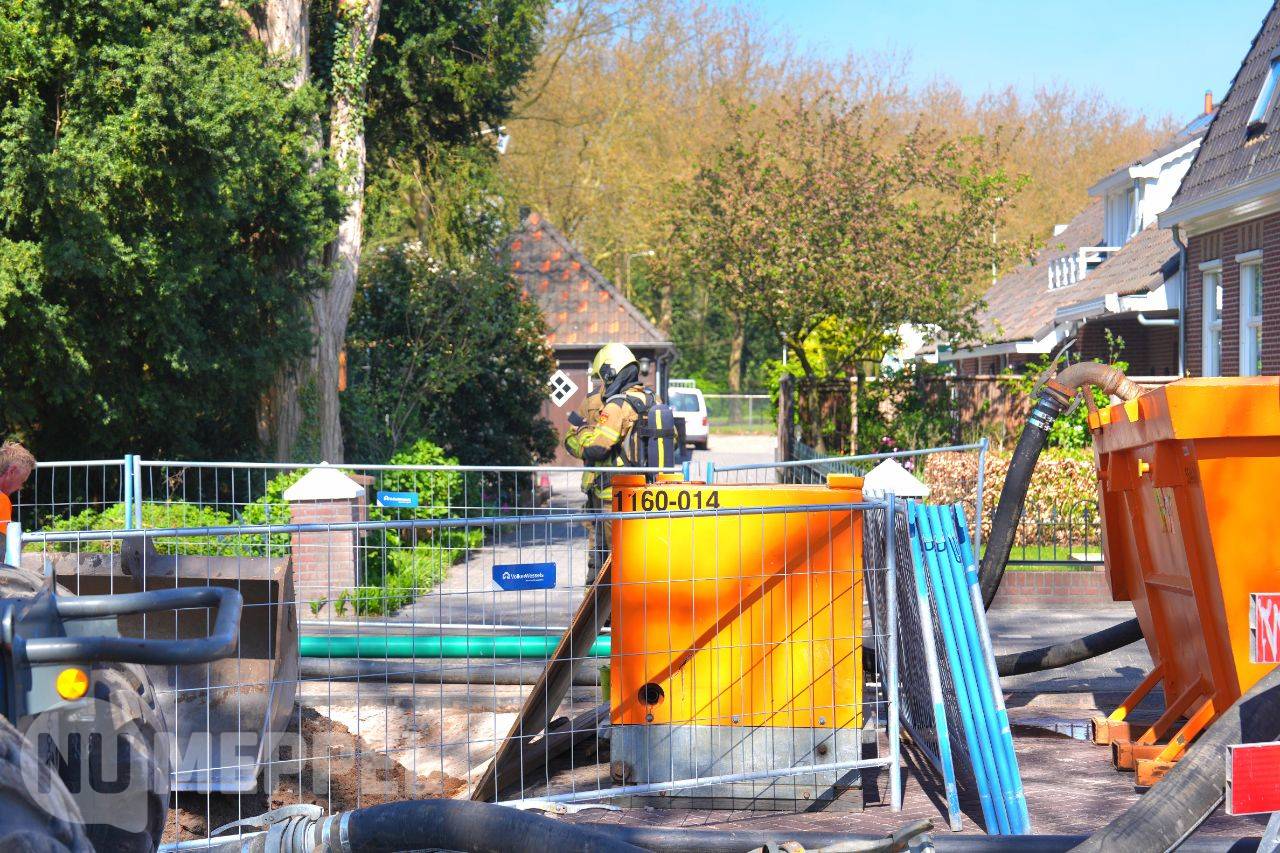 Gaslekkage door werkzaamheden op Burg. van der Walstraat in Staphorst