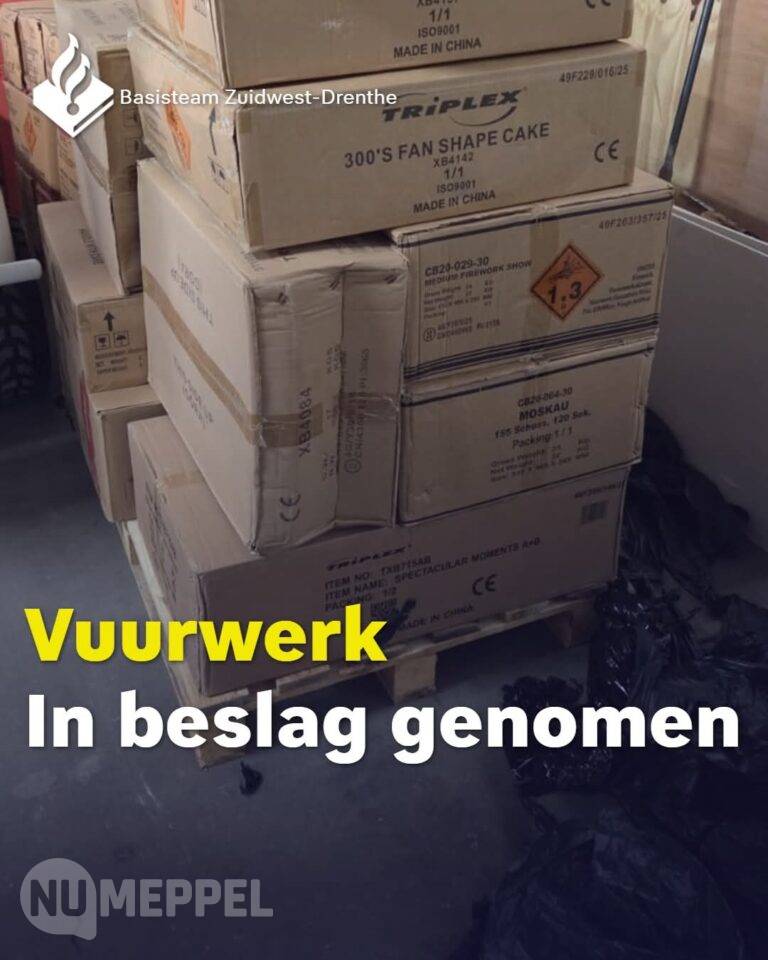 Grote hoeveelheid verboden vuurwerk aangetroffen in Hoogeveen