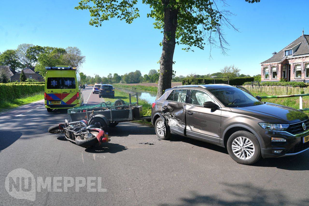 Motorrijder gewond bij ongeval in Broekhuizen