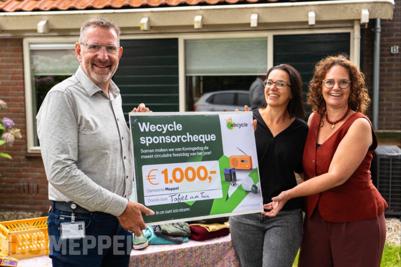 Gemeente Meppel wint voor derde keer op rij sponsorcheque van Wecycle